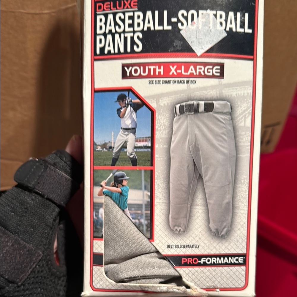 Youth Baseball-Softball Pants - Gray